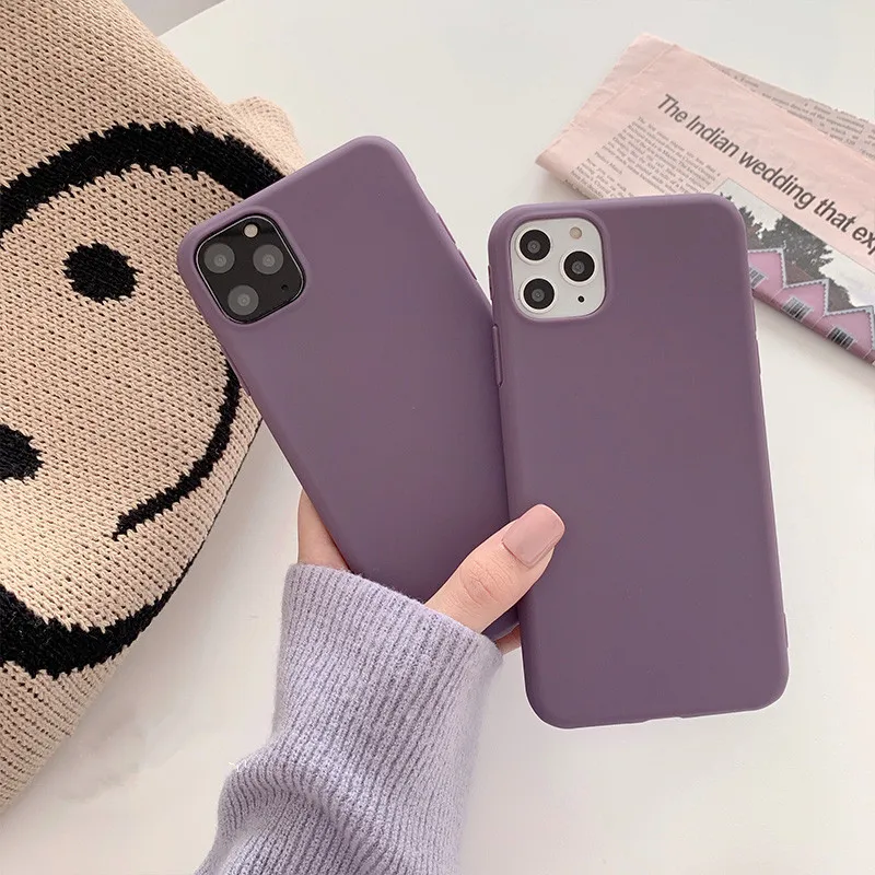 Gimfun Ultra thin Purple Matte Candy Soft Case for Iphone 11 Pro Max 7
