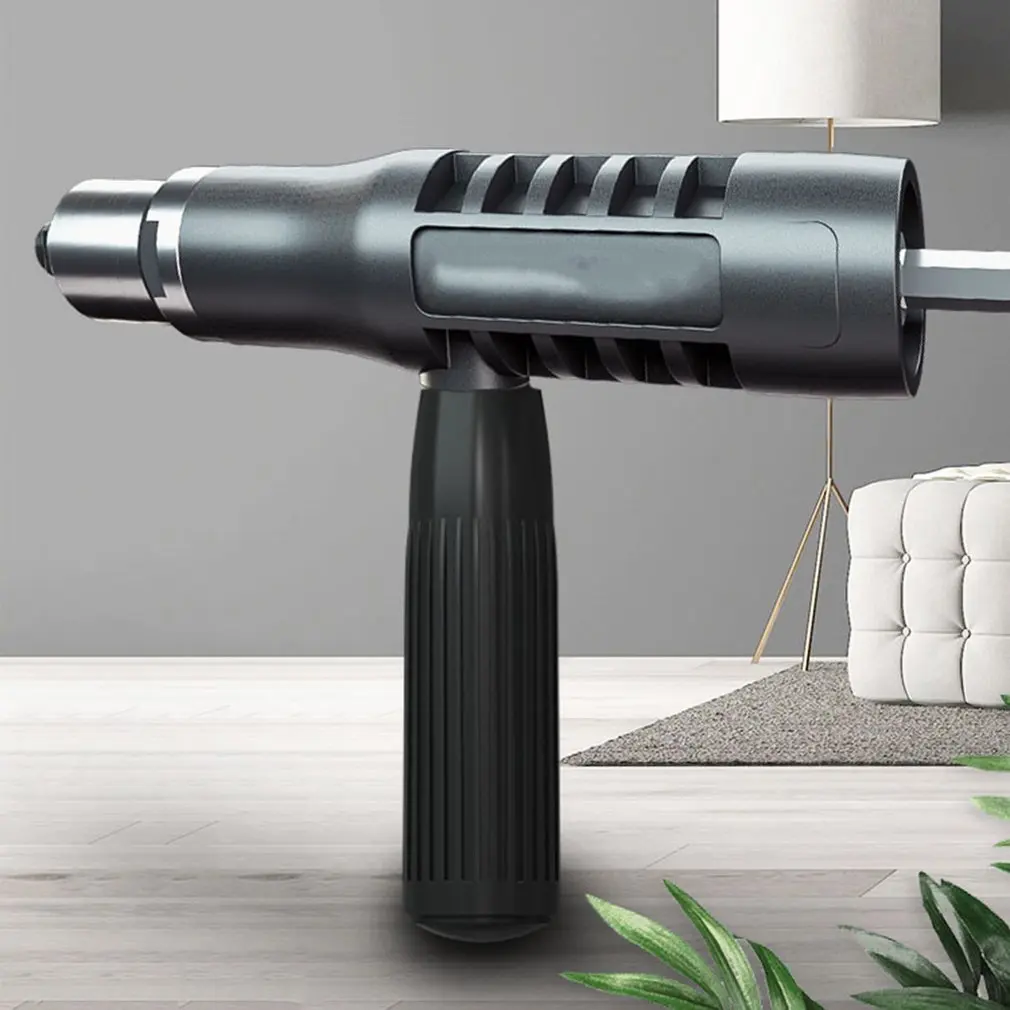 Electric Rivet Gun with Set of Rivet Multifunction Riveting Drill Adapter Gun Auto Rivet Electric Nut Gun Tool Cordless Drill