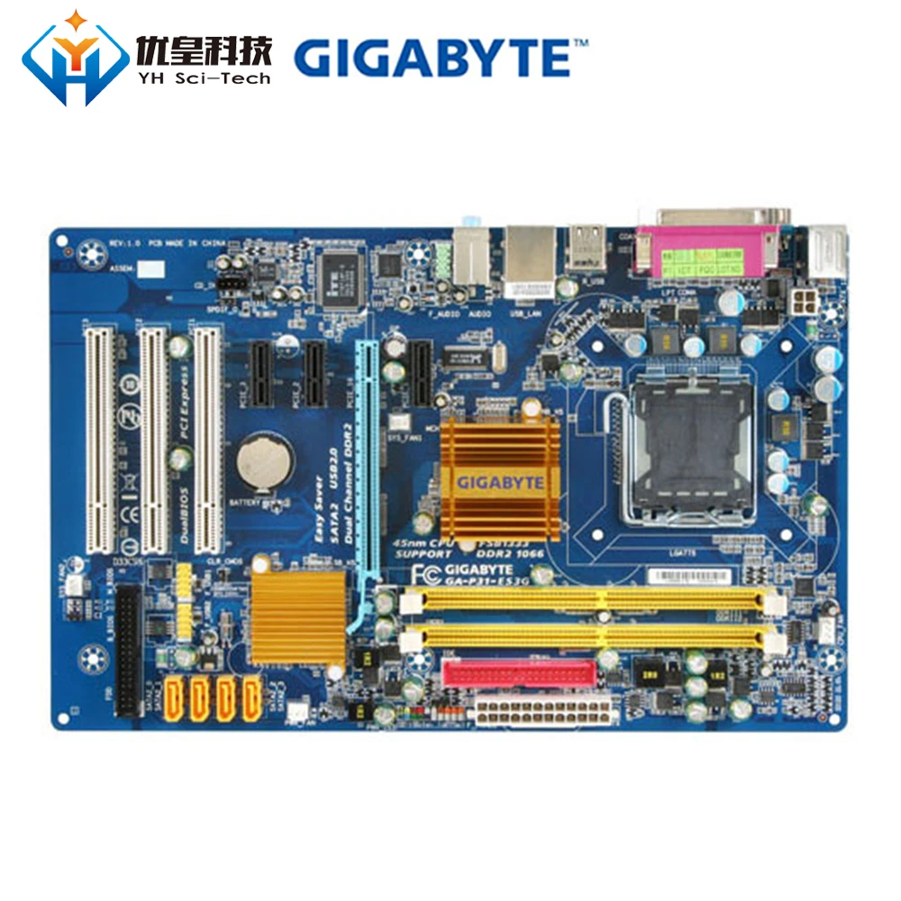 

Original Used Desktop Motherboard Gigabyte GA-P31-ES3G P31 LGA 775 Core 2 Extreme/Core 2 Quad/Core 2 Duo DDR2 ATX