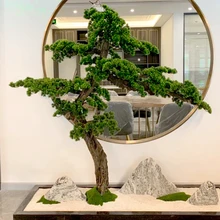 Sztuczna roślina doniczkowa powitanie sosna doniczkowa sosna drzewo Bonsai doniczkowe biuro w domu ogród dekoracja hotelu duże rośliny doniczkowe