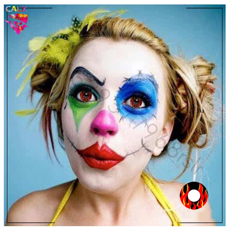 Flame shape Cosplay Color Contact Lens Visible Colored Lenses Eye Makeup Beautiful Pupil Halloween Holiday Decoration CE | Красота и