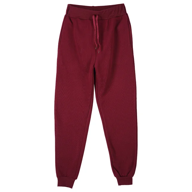 2019 New Men Joggers Brand Male Trousers Casual Pants Sweatpants Jogger 15 color Casual GYMS Fitness Workout sweatpants Wine red