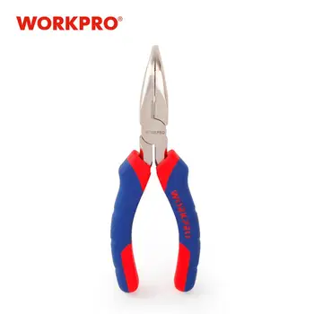 

WORKPRO 6" Long Nose Pliers Bent Nose Pliers Wire Wrapping Beading Jewelry Tool Pliers
