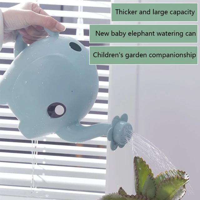 1L Aranyos Rajzfilm Elefánt Öntözés Gyerekek Műanyag Hosszú Kifolyó Vízzel Vízforraló Palack Növényekhez Virág Edények Otthoni Terasz Gyep Gar - Image 3