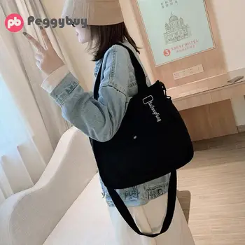 

women bags Teenager Girls Leisure Canvas Shoulder Messenger Bag Women Female Simple Solid Color Large Capacity Shopping Handbags