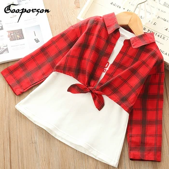 

Fashion Girls Clothes Set Long Sleeve Blouse Shirt and White Dress for 1-6years Old Kids Cute Baby Girl Outfits Children Wear
