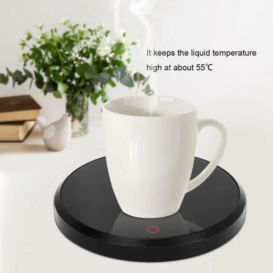 15W Smart Touch Heating Insulation Base Glass Teapot Heater Coffee Milk Juice Warmer Holder Office Water Cup Thermostat
