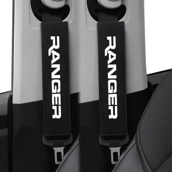 

2pcs Auto Shoulder Pads Cover Case for Ford Ranger T6 2008 2017 2018 Car Emblem Accessories Car Seat Belt Cover