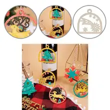 

Xmas Tree Hanger Cute Delicate Round Edge Christmas Craft Pendant Christmas Hanging Ornament Christmas Tree Pendant