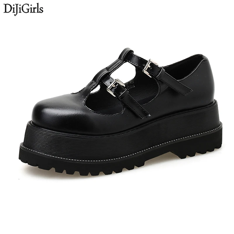 

Comfort Women Platform Heels Casual Round Toe Thick Vintage Shoes Fall Creepers Harajuku Shoes Women Oxford Shoes Platform Shoes