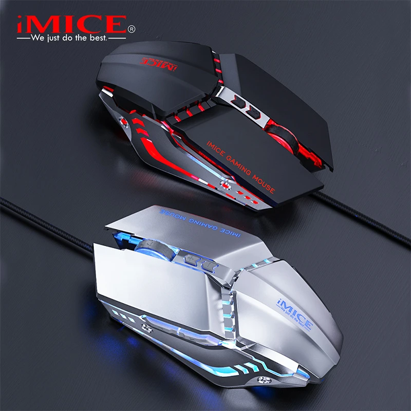 Imice T80 Custom Macros Usb Wired Gaming Mouse Computer Gamer 3200 Dpi