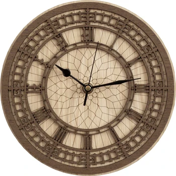 

3d Large Wall Clock Vintage London Parliament Building Top Clock Bamboo Hanging Clocks European Wall Watch Silent Horloge SC267