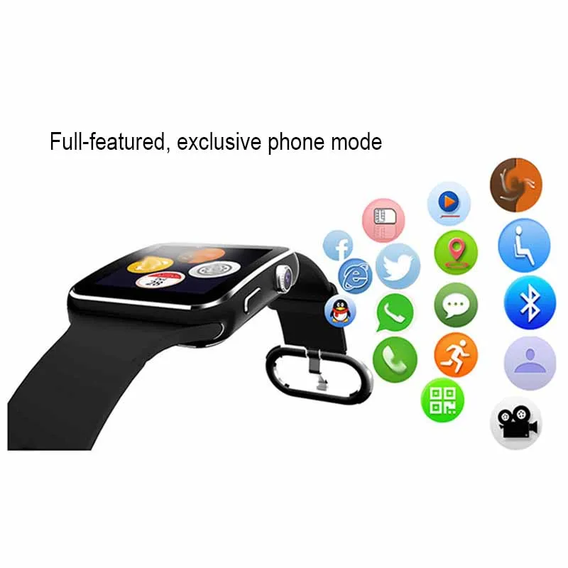 New X6 Curved Smart Watch Smart Card Internet Bluetooth Camera Phone Watch