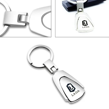 

Metal Car Logo Keychain Auto Car Badge Key Chain Key Ring for Lada VESTA Niva Kalina Priora Granta Largus Car Interior