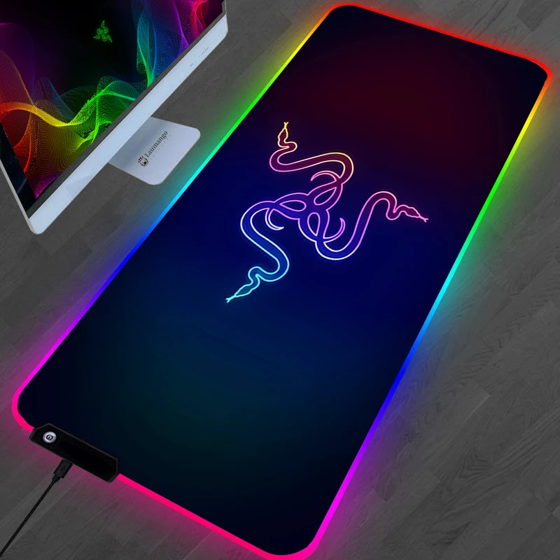 Большой RGB Razer коврик для мышки с аниме игровой мыши аксессуары геймеров