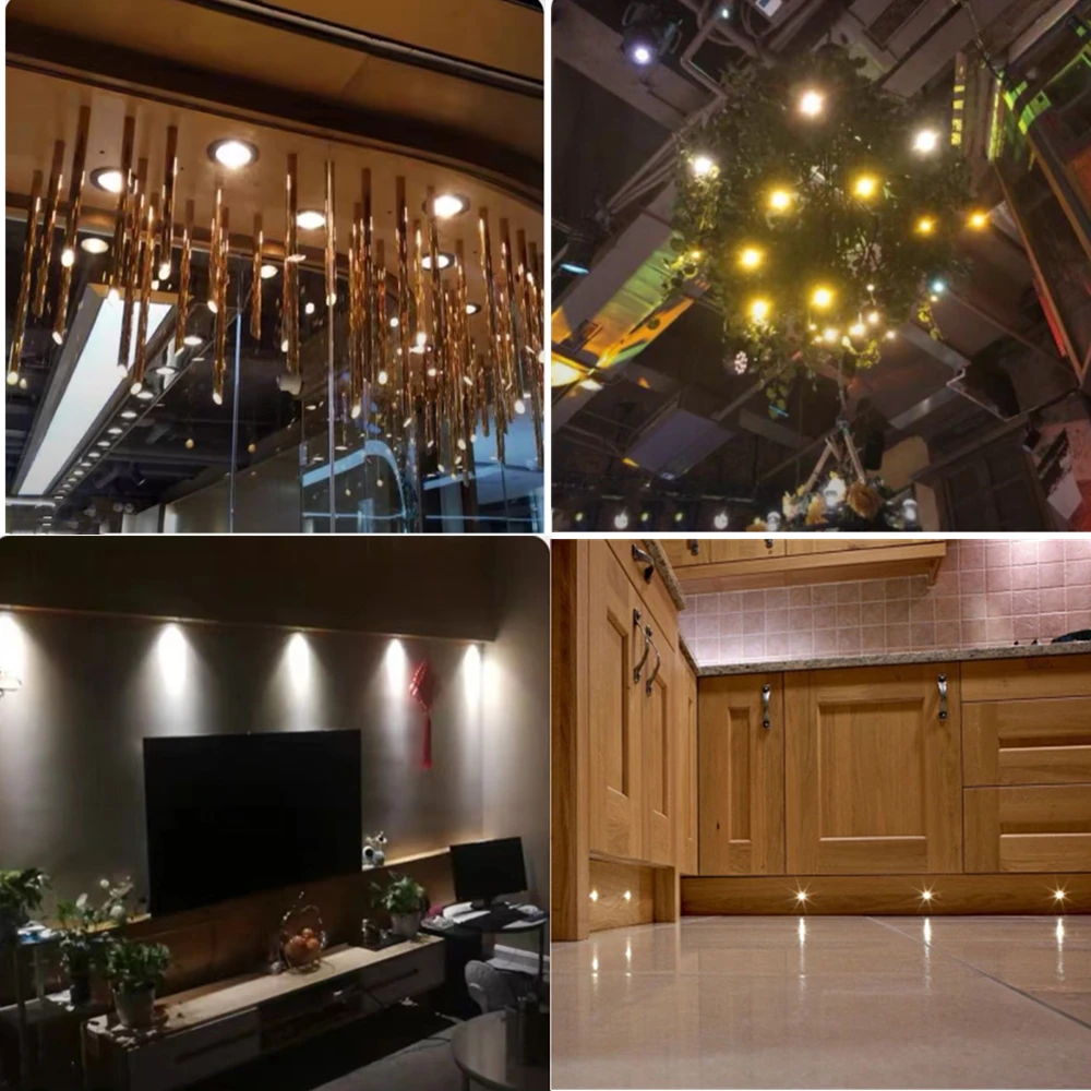 Small Spot Light 1W Mini LED Spotlight 12V Dimmable 15mm Cutout Recessed Downlight IP65 Ceiling Lamp Showcase Display Lighting 6