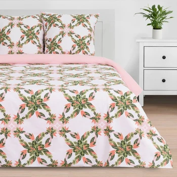 

Bed linen "Ethel" 2 joint ventures Liana 175 * 215 cm, 200 * 220 cm, 70 * 70 cm -2 pieces