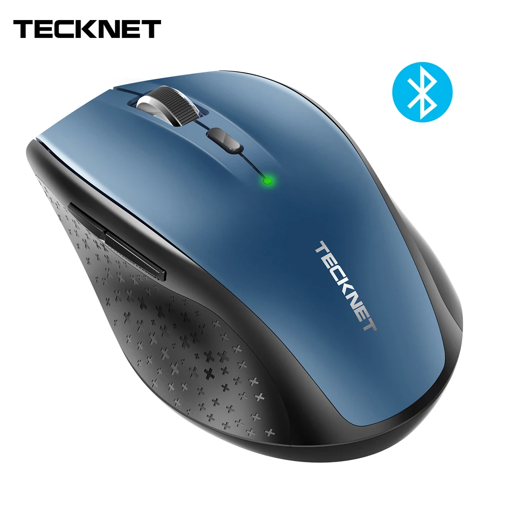 Цена TeckNet Беспроводная bluetooth мышка BM308 синий 3000 dpi 2000 dpi 1600 dpi эргономичная мышь для ноутбуков Xiaomi