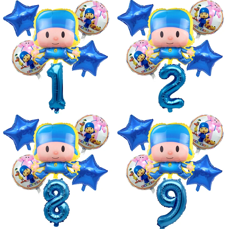 POCOYO принадлежности для вечеринки воздушный шар стенд детская тематическая вечеринка на день рождения украшение Новорожденный ребенок душ продукты украшения одноразовые