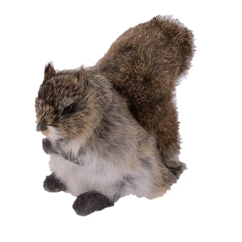 Cute Simulation Animal Squirrel Mini Plush Toy Model Window Decoration Birthday Gift Crafts 20x10x14cm DY80051 | Игрушки и хобби