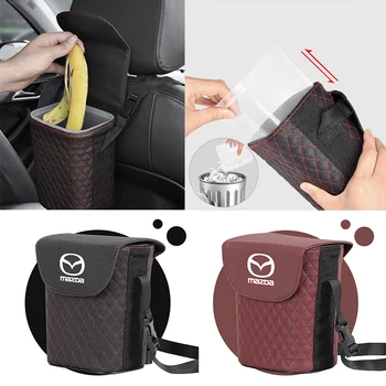 

Car Trash Storage Box Suspension Garbage Can Ashbin for Mazda Logo Speed Axela CX5 CX3 MX5 Atenza MX3 CX7 CX9 RX8 RX7 Styling