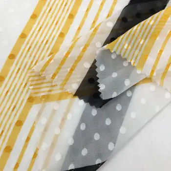 

150 * 100cm Chiffon Jacquard Printed Fabric Spring and Summer New Multi -Color Stripe Women 's Fabric Spot