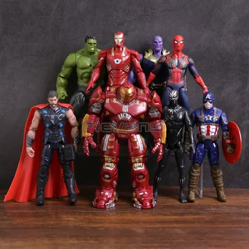 

Avengers 3 Infinity War Hulk Black Panther Thor Captain America Spiderman Thanos Iron Man Hulkbuster PVC Figures Toys