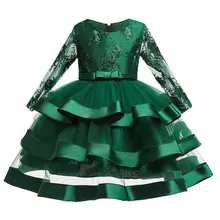 Детское платье принцессы; свадебное платье для девочек; элегантное вечернее платье с кружевной вышивкой для девочек; праздничное платье с цветочным узором для дня рождения