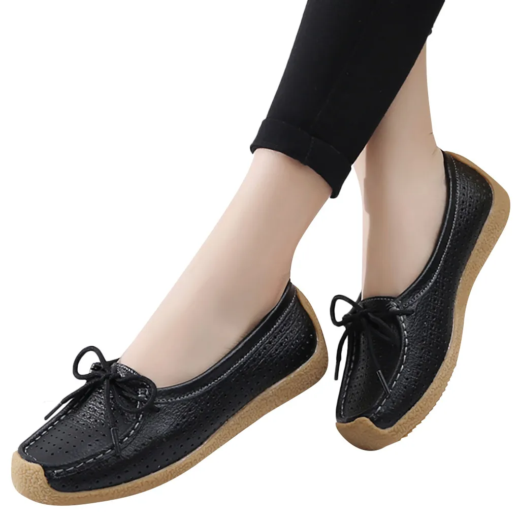 Удобные повседневные туфли лодочки с бантом большие размеры chaussures femme