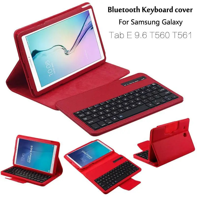 Чехол для samsung GALAXY Tab E 9,6 T560 T561 Съемный беспроводной Bluetooth клавиатура портфель чехол-книжка+ подарок