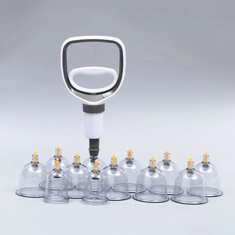 Suction Cups Acupunture Vacuum Massage Jars Hansol Cuppings Therapy Set Plastic Guasha Ventosas Masaje Facial Massager For Body 5