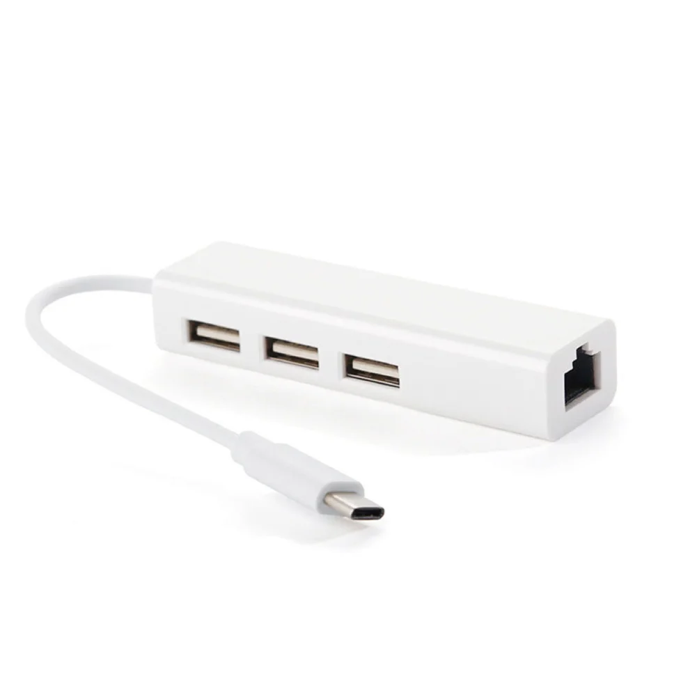 USB C концентратор USB 3,1 type C RJ45 Ethernet адаптер для компьютера MacbookAir type C для использования проводного интернет-кабеля Белый usb сплиттер