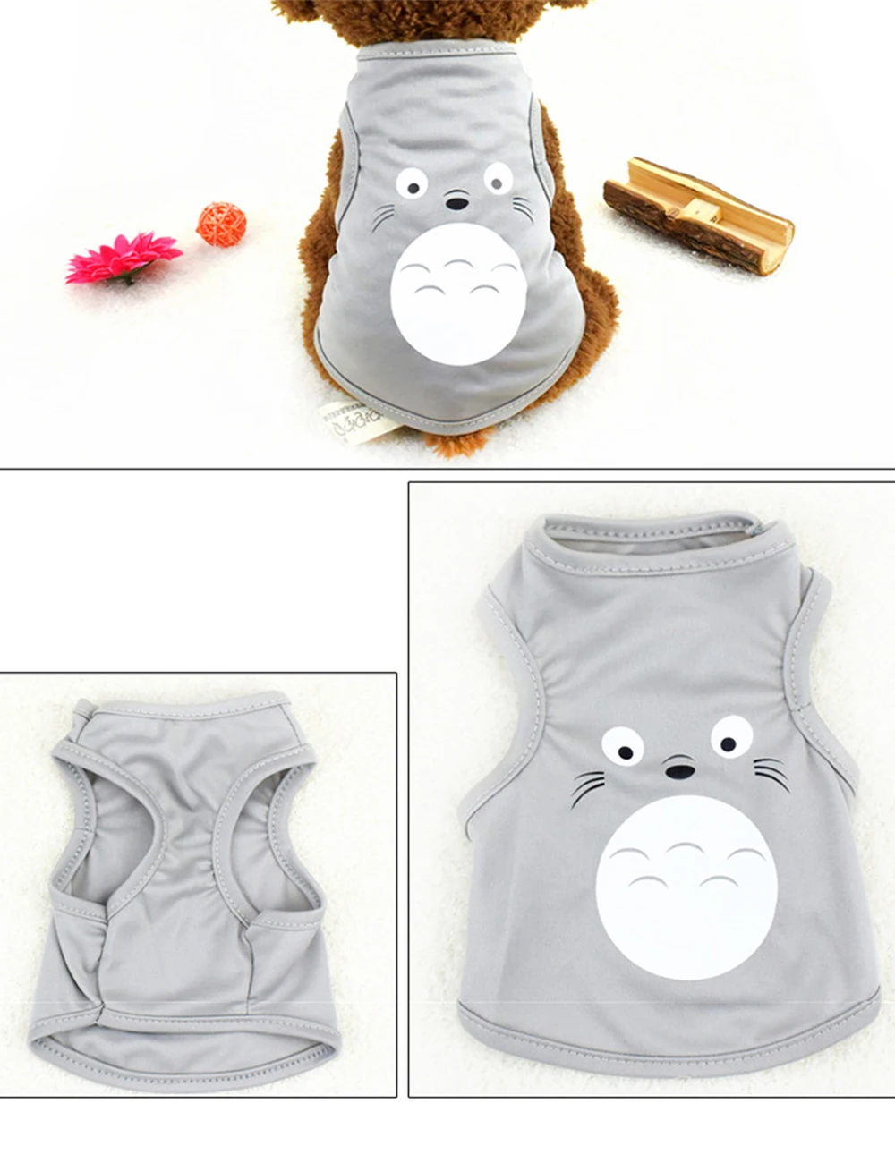 Pet Cat Clothes for Cats Summer Vest T Shirt Dog Cat Clothes Costume for Small Dogs Cartoon Vest for Puppy 35 (20)