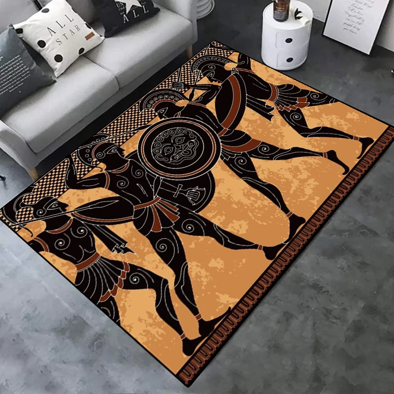 3D Egypt Ancient Horseman Rug Tapete grego Egito antigo Tapete para sala de  estar Quarto Cozinha Grega Home Decor Non-Slip Floor Mat - AliExpress