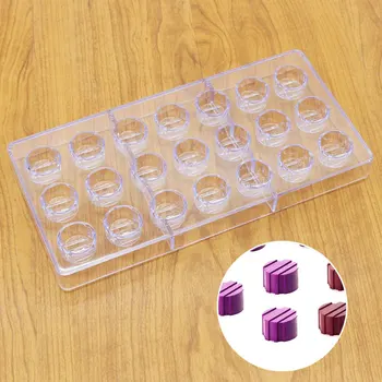 

21 Cylindrical Polycarbonate PC Chocolate Mold 3D Lollipop Fondant Candy Cake Molds Kitchen Baking Pastry Tools