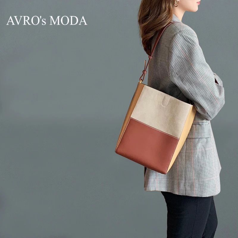 

AVRO's MODA handbag tote bag for women 2019 luxury handbags women bags designer genuine leather bucket crossbody bags for women