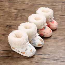 2022 inverno novo 0 6 12 meses masculino e feminino sapatos de bebê fundo macio engrossado botas de neve quente do bebê da criança sapatos temporada gênero