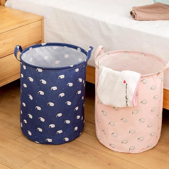 

1Pc Foldable Laundry Basket Large Capacity Laundry Hamper Dirty Clothes Storage Organizer Bucket Homehold Storage Bag