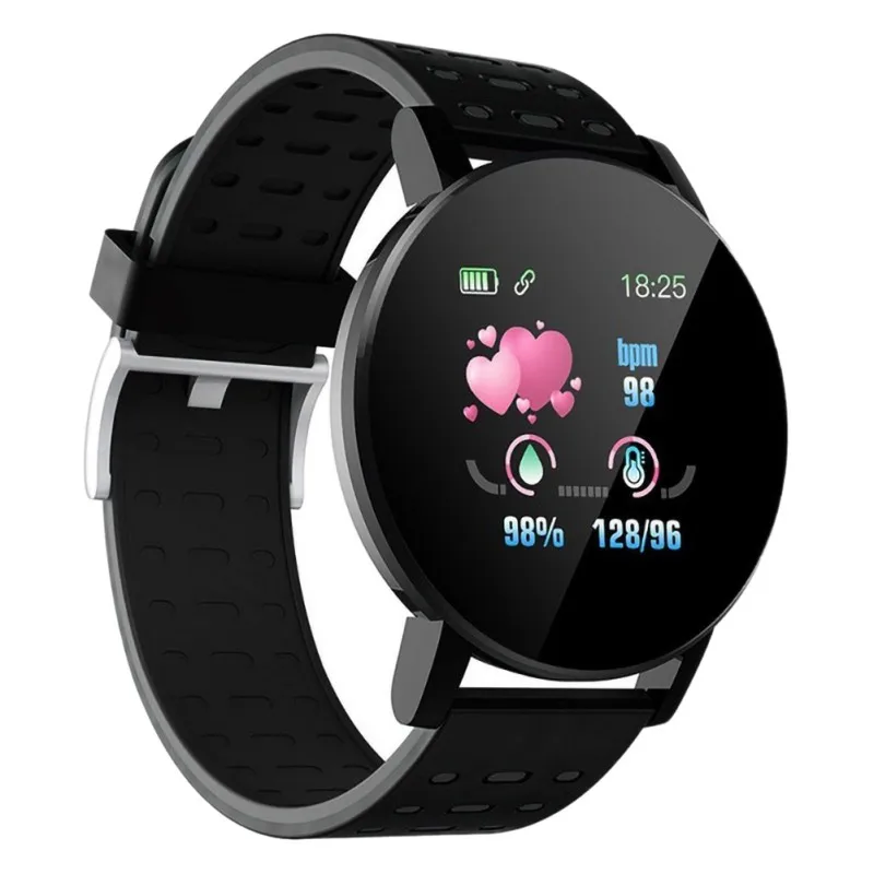 Смарт-часы 119Plus с Bluetooth мужские монитором кровяного давления женские часы