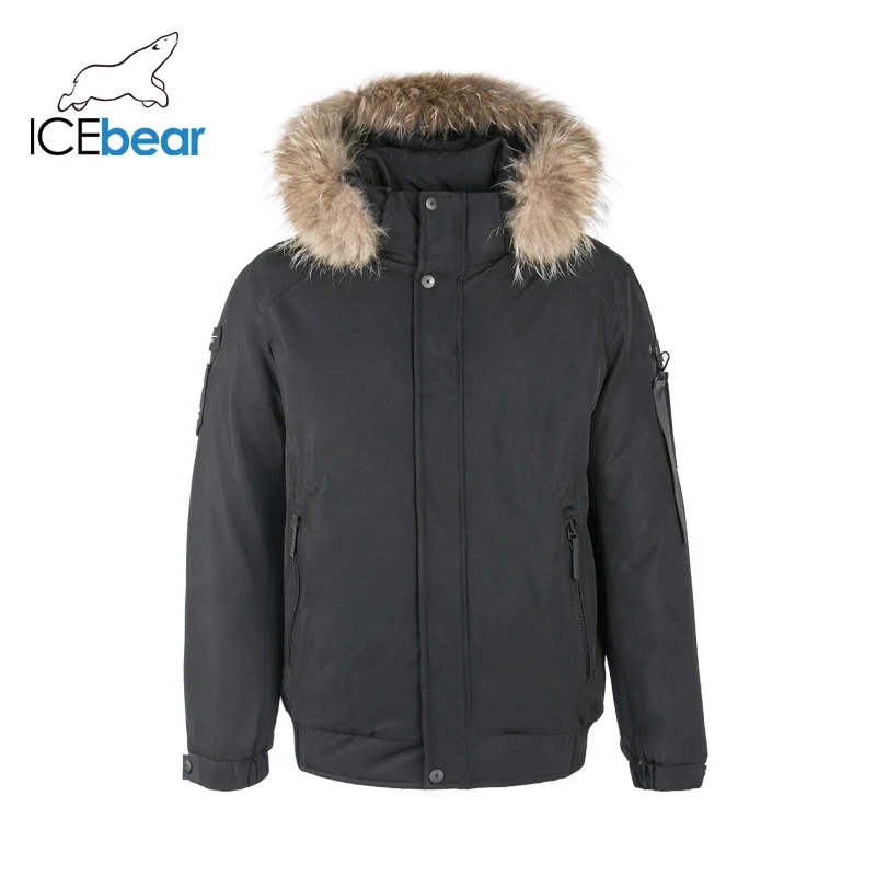 ICEbear новое зимнее Мужское пальто модная мужская одежда куртка с капюшоном MWD19626I
