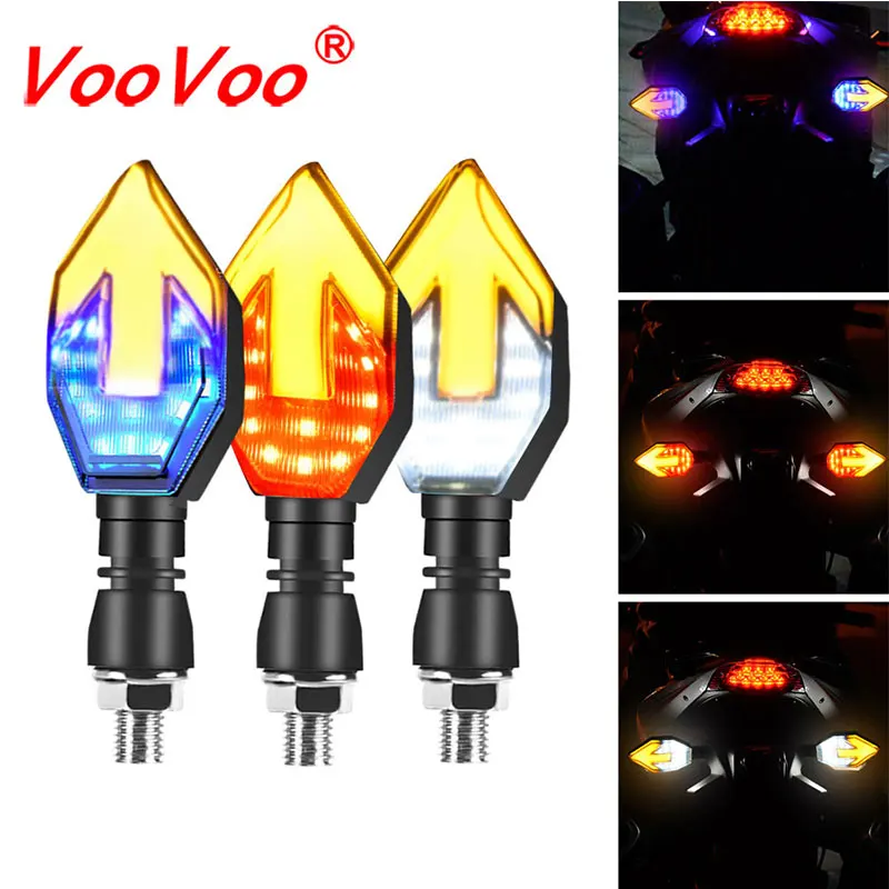 

Motorcycle Turn Signal Light Brake Lamp Flowing Water Lighting Double Color Light LED Flicker Bendable Tail Indicator Flasher