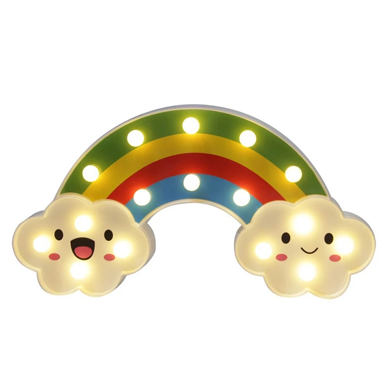 Top Rainbow Marquee светодиодный Ночной светильник настенный на батарейках декоративный