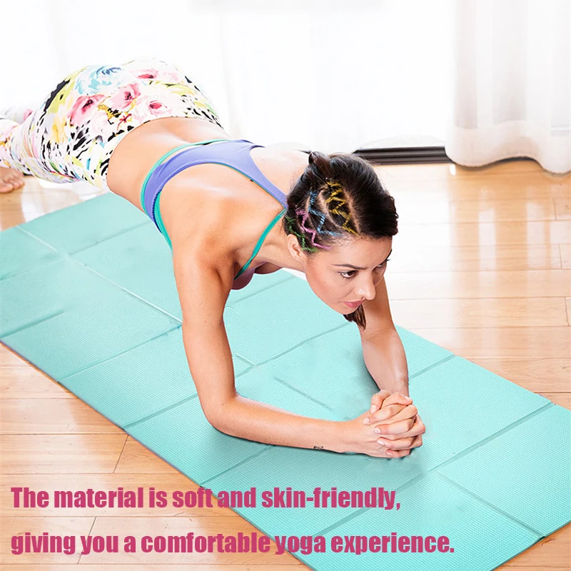 Tappetino Yoga Pieghevole 4mm - Antiscivolo 173x61cm Per Allenamento