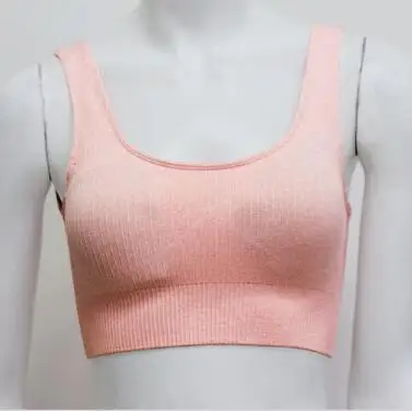 YS33 pink bra Женский бесшовный костюм для йоги, спортивная одежда для фитнеса, спортивный комплект для женщин, комплект из 2 предметов для занятий йогой, спортивный комплект из бюстгальтера и леггинсов - Цвет: YS33 pink bra