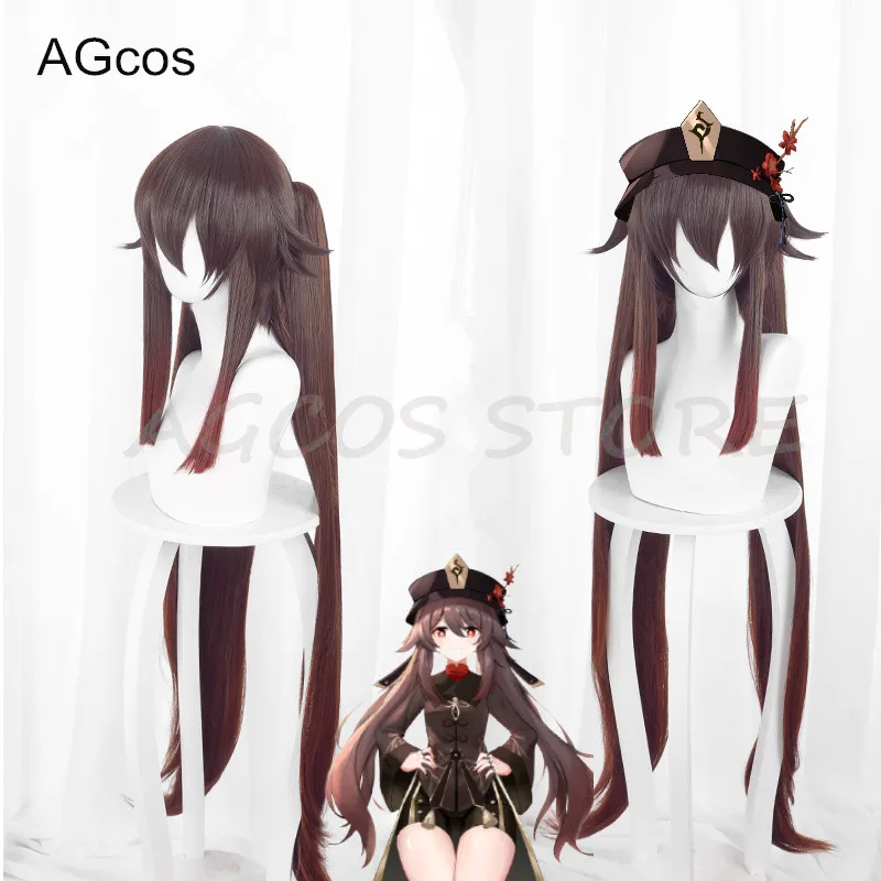 

AGCOS In stock Game Genshin Impact Hu Tao Cosplay Wig