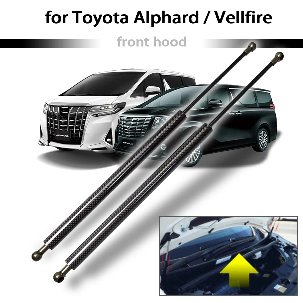 Для Toyota Alphard Vellfire 30 series 2015-2022 2x передний капот модификация Углеродные газовые
