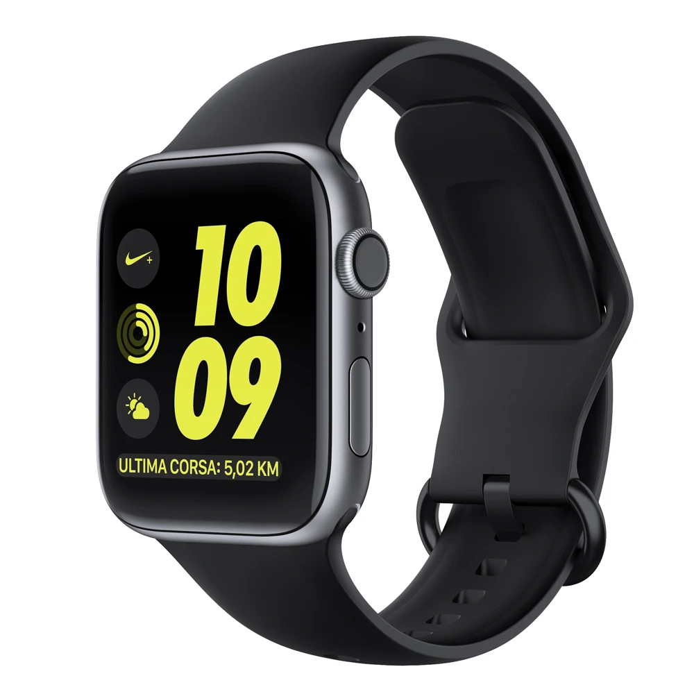 Спортивный силиконовый ремешок для Apple Watch 44 мм 40 42 38 высококачественная