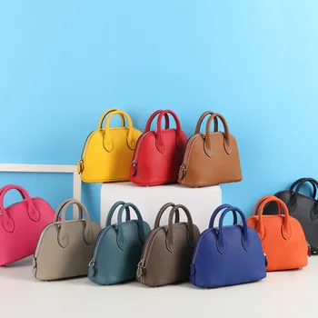 

Fashion Mini Shell-wrapped Leather Single Shoulder Slant Small Bag Head Layer Cowhide Handbag bags for women 2020