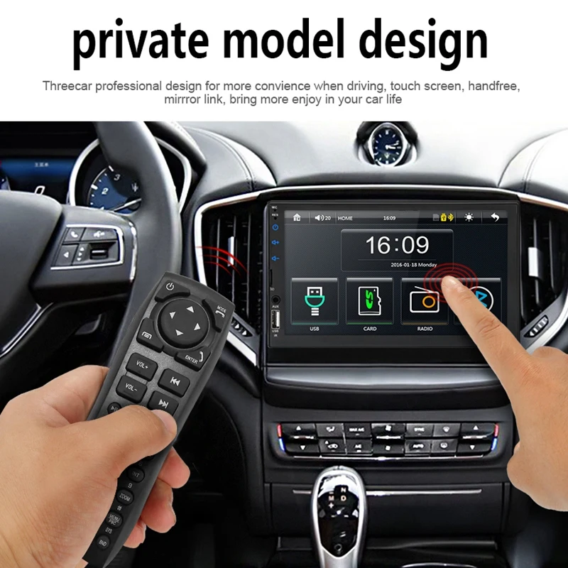 Car MP5 Player, 7 Inch 2DIN G M Radio 1920 x 1080 HD DVD Player with Bluetooth CarPlay FM GPS Navigation