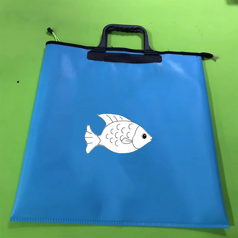 

Customizable Waterproof PVS Gap Former Fishing Bag Portable Carrying Bag Fish Net Live Fish Storgage Bag Can Come Appearance Cus